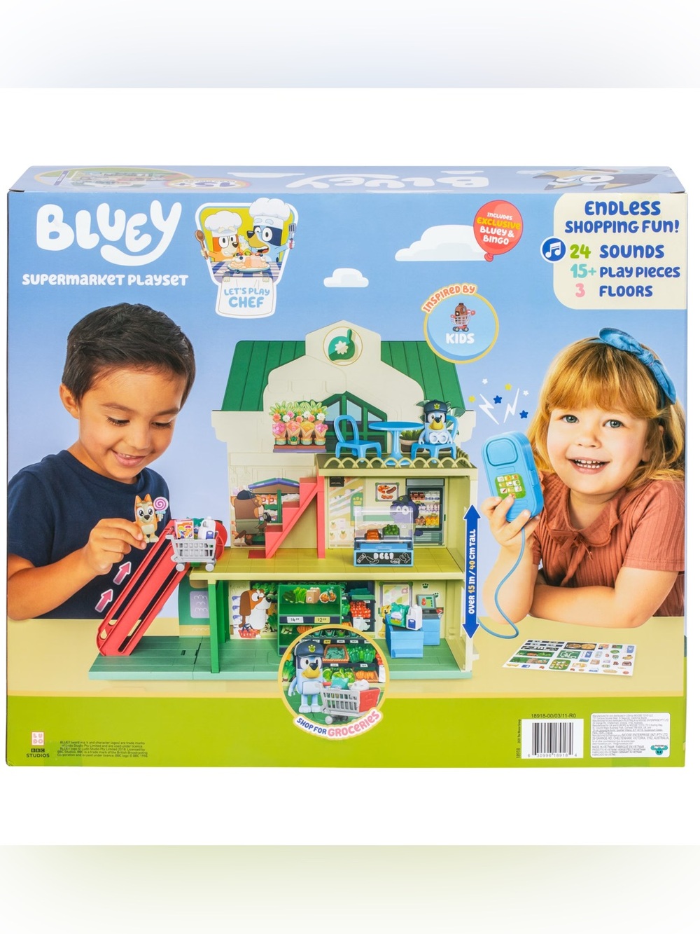 🎁🎄Bluey let’s play chef supermarket 🩵